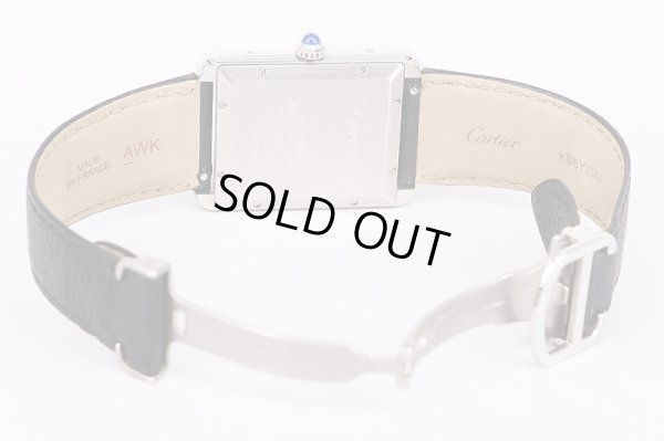 カルティエ　タンクソロＸＬ　白文字盤　革ベルト