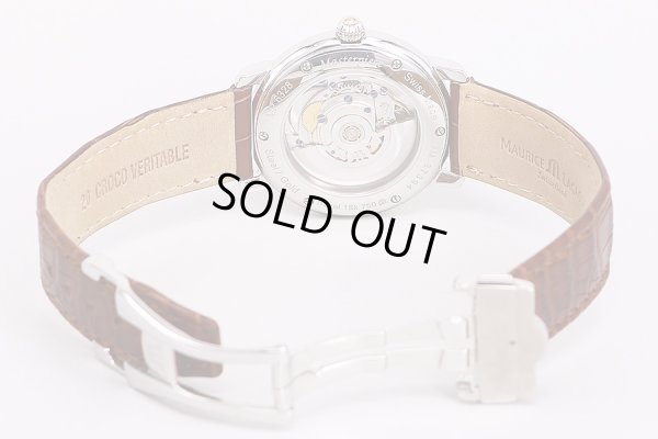 モーリス・ラクロア　ファイブハンズ　MP6328　白文字盤　革ベルト