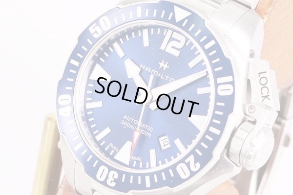 ハミルトン　カーキ　ダイバーオープンウォーター　H777705　青文字盤　サイド拡大