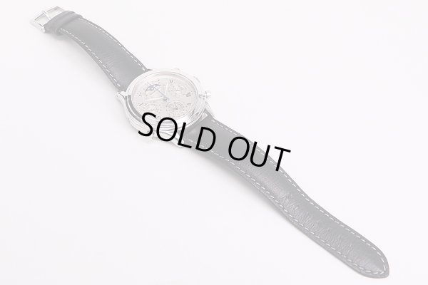 シェルマン　グランドコンプリケーション　銀文字盤　革ベルト状態　表面