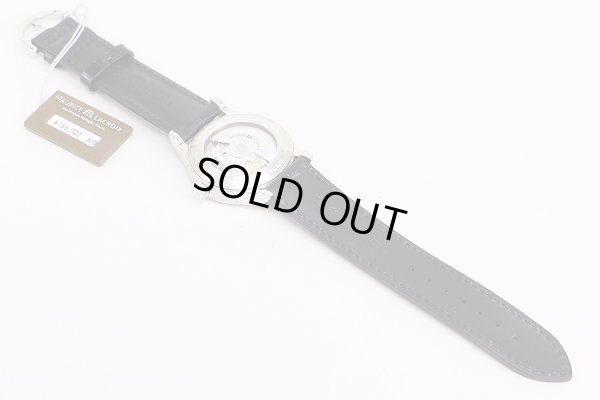 モーリス・ラクロア　レ・クラシック　LC6027　銀文字盤　革ベルト状態　裏面