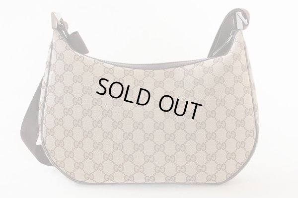 グッチ　GGキャンバス ショルダーバック　122790 001998 ベージュ／ブラウン　裏面