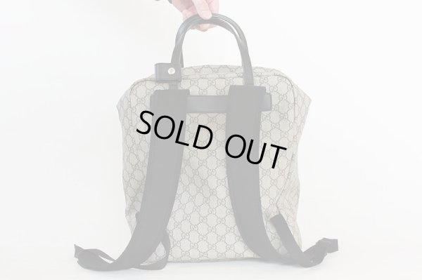 グッチ バックパック 495558 001998 ベージュ/エボニー 裏面