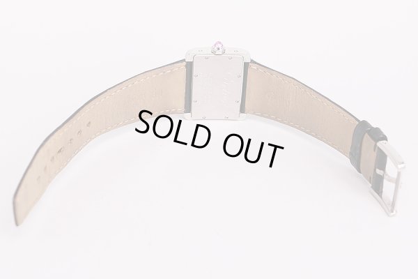 カルティエ　ミニタンクディバン　２５９９　ピンクシェル文字盤　革ベルト