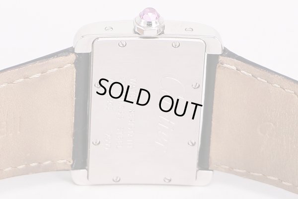 カルティエ　ミニタンクディバン　２５９９　ピンクシェル文字盤　裏面拡大