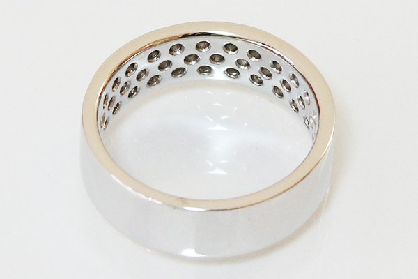 ミキモト　K18WG ダイアイリリング 0.44ct 6.30g　内側