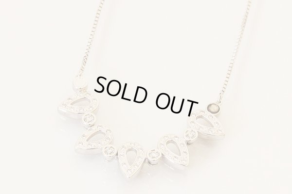 タサキ　K18WG ダイアイリペンダントネックレス 0.39ct 14.60g