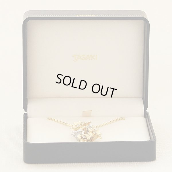 タサキ　PT900/K18 ダイアイリペンダントネックレス 0.20ct 19.80g　箱