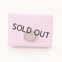グッチ　GGマーモント クリスタル ニツ折財布 499783.0416 ピンク
