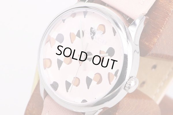 コーチ　ＣＡ１１７－７－１１２　ピンクハート文字盤　サイド拡大