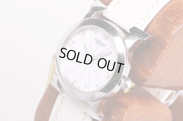 エルメス　Ｈウォッチ　ロンド　ＨＲ１．２１０　白文字盤　サイド拡大