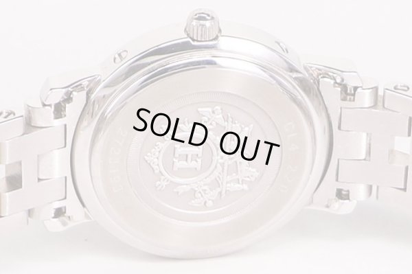 エルメス　クリッパーコンビ　ＣＬ４．２２０　白文字盤　裏面拡大