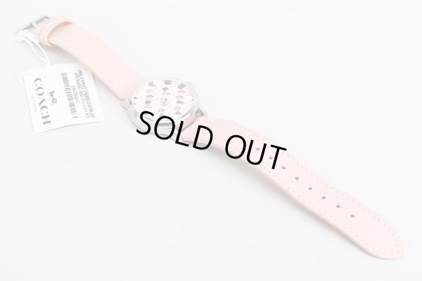 コーチ　ＣＡ１１７－７－１１２　ピンクハート文字盤　革ベルト状態　表面