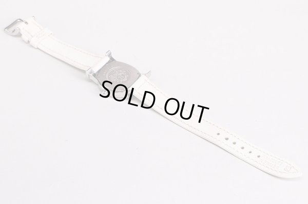 エルメス　Ｈウォッチ　ロンド　ＨＲ１．２１０　白文字盤　革ベルト状態　裏面