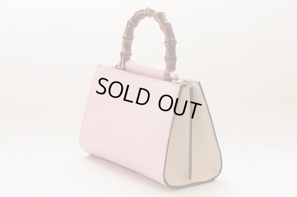 グッチ バンブーニムフェア2WAYハンドバック 470271 520981 ピンク サイド