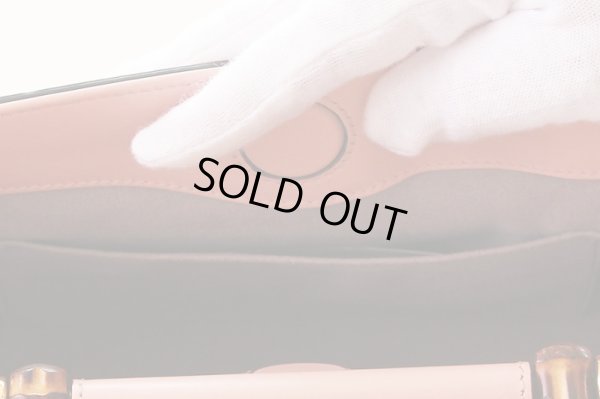 グッチ バンブーニムフェア2WAYハンドバック 470271 520981 ピンク 中身拡大