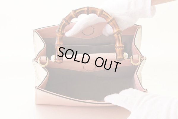 グッチ バンブーニムフェア2WAYハンドバック 470271 520981 ピンク 中身