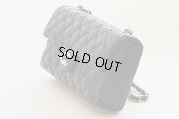 シャネル　チェーンショルダーバック ブラック／SIV金具　サイド