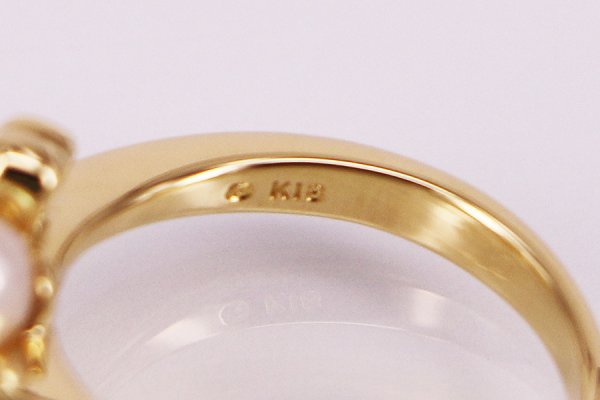 ミキモト　K18 パールイリリング 4.70mm 4.50g　刻印