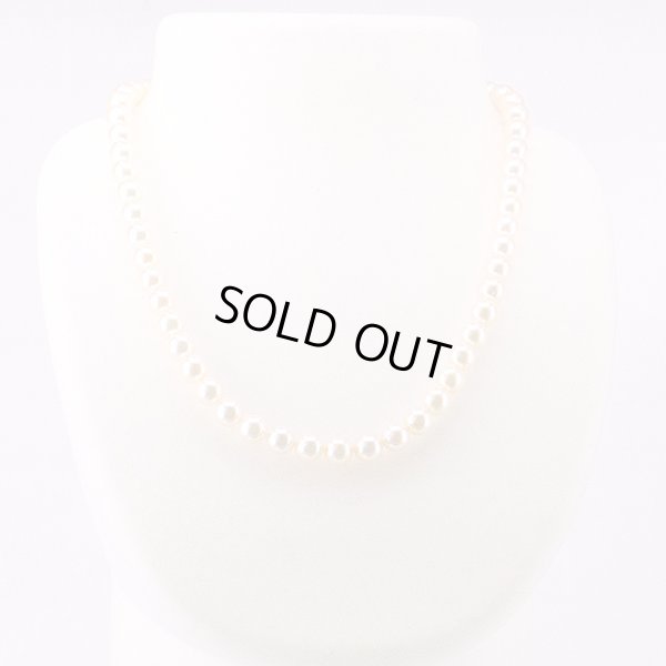 ミキモト　K18WG パールネックレス 7.1-7.5mm 35.30g　装着イメージ