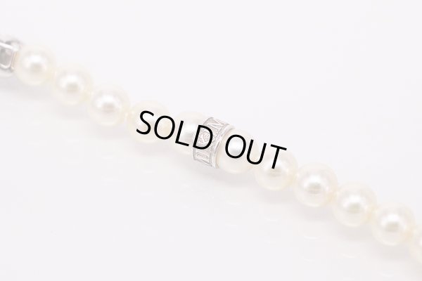 ミキモト　K18WG パールネックレス 7.1-7.5mm 35.30g　デザイン