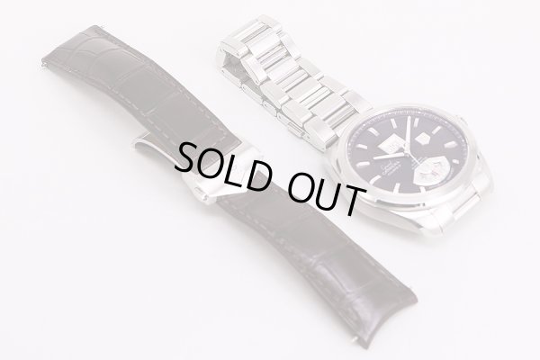 タグホイヤー　グランドカレラＧＭＴ　ＷＡＶ５１１３　茶文字盤　替えベルト