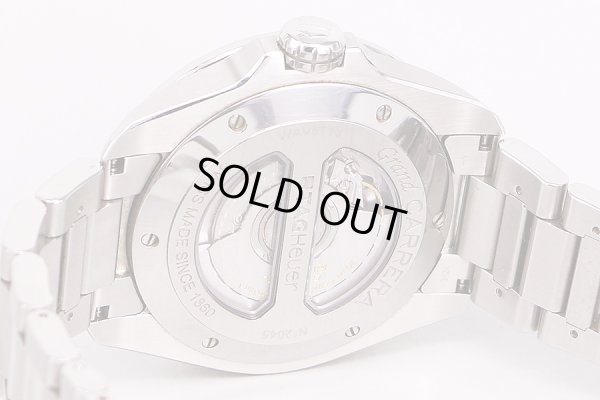 タグホイヤー　グランドカレラＧＭＴ　ＷＡＶ５１１３　茶文字盤　裏面拡大