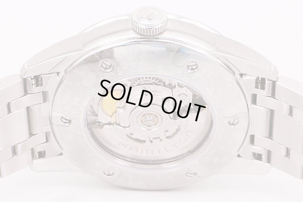 ハミルトン　レイルロード　Ｈ４０５１５０　銀文字盤　裏面拡大