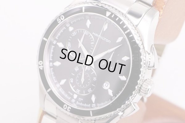 ハミルトン　カーキ　ジャズマスター　クロノ　Ｈ３７５１２０　黒文字盤　サイド拡大