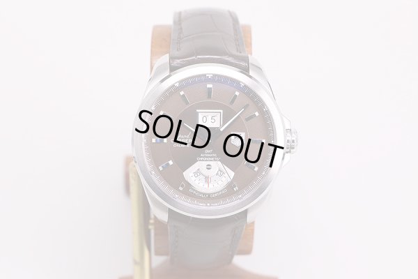 タグホイヤー　グランドカレラＧＭＴ　ＷＡＶ５１１３　茶文字盤　革ベルト装着　表面