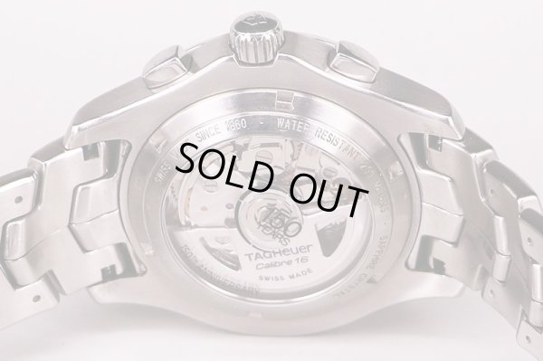 タグホイヤー　リンク　クロノ　ＣＪＦ２１１Ｋ　黒シェル文字盤　１５０周年限定　裏面拡大