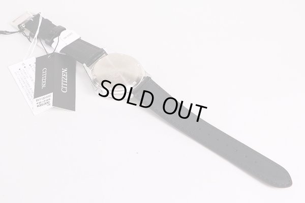 シチズン　ＢＶ１１２０－９１Ｅ　Ｂ６９０－Ｓ１１７５１８　黒文字盤　革ベルト状態　裏面