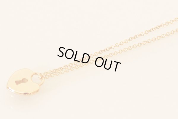 ティファニー　750PG ハートロックキーペンダントネックレス 3.20g　サイド