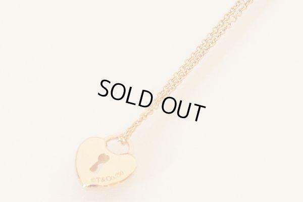 ティファニー　750PG ハートロックキーペンダントネックレス 3.20g　裏側