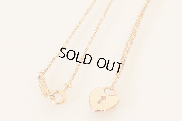 ティファニー　750PG ハートロックキーペンダントネックレス 3.20g　留め具