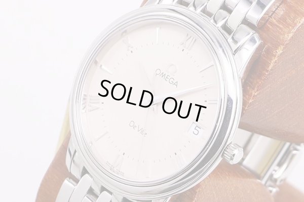 オメガ　デビル　ベージュ文字盤　スイス限定　サイド拡大