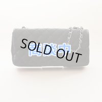 シャネル　チェーンショルダーバック ブラック／SIV金具