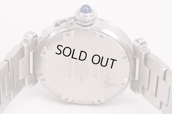 カルティエ　パシャＣ　初期型　アイボリー文字盤　裏面拡大