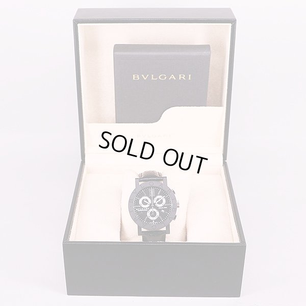ブルガリ　カーボンゴールド　ＢＢ３８ＣＬＣＨ　黒文字盤　箱