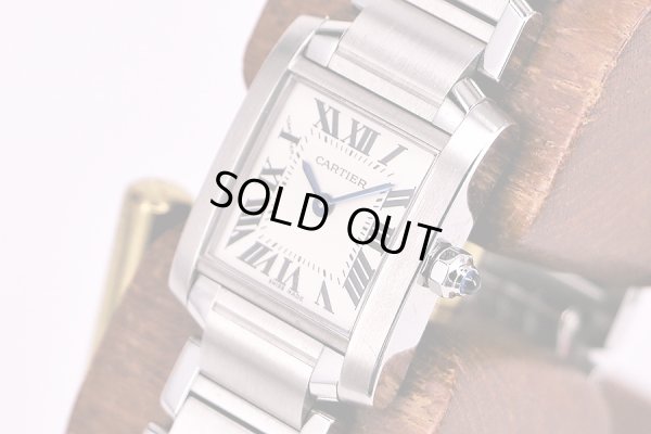 カルティエ　タンクフランセーズＳＭ　２３８４　白文字盤　サイド拡大