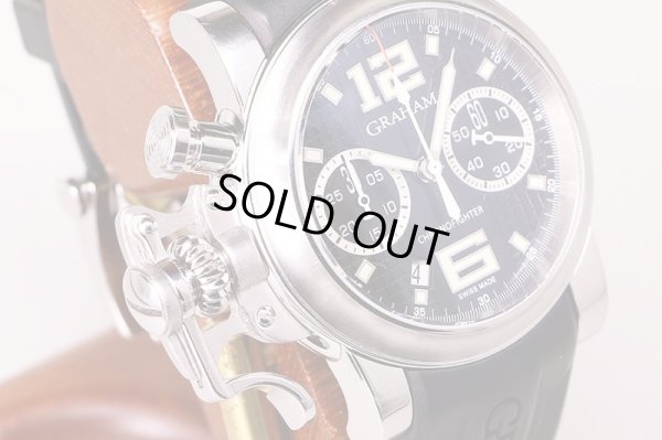 グラハム　クロノファイターＲＡＣ　ブラックショック２ＣＲＢＳ　黒文字盤　サイド拡大(2)