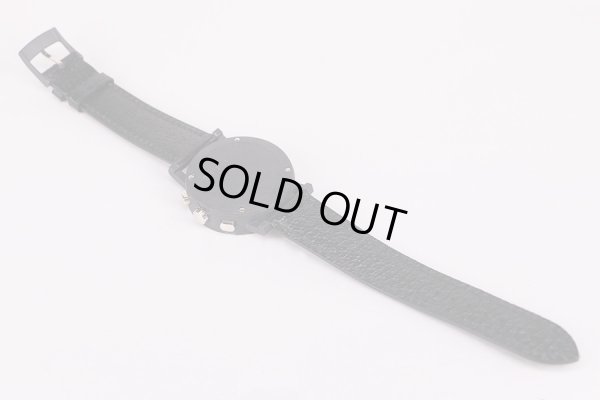 ブルガリ　カーボンゴールド　ＢＢ３８ＣＬＣＨ　黒文字盤　革ベルト状態　裏面