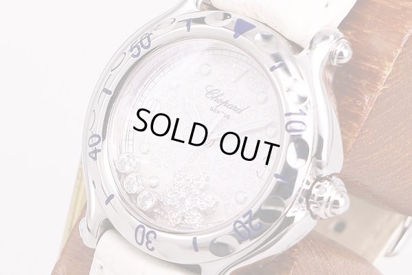 ショパール　ハッピースポーツ　２４／８９４６　スノーフレーク　白雪結晶文字盤　サイド拡大