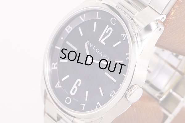 ブルガリ　ソロテンポ　ＳＴ４２Ｓ　黒文字盤　サイド拡大