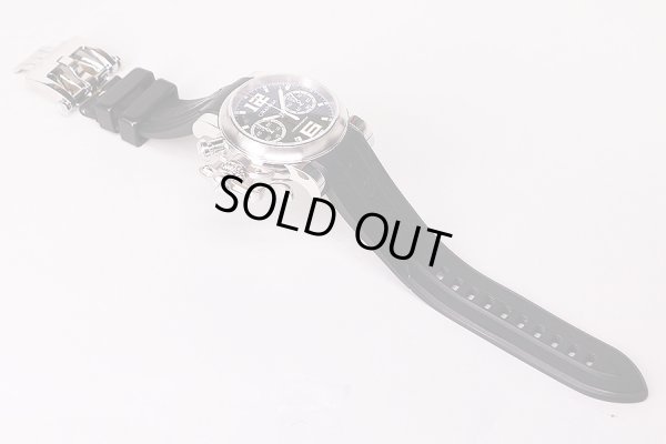 グラハム　クロノファイターＲＡＣ　ブラックショック２ＣＲＢＳ　黒文字盤　ラバーベルト状態