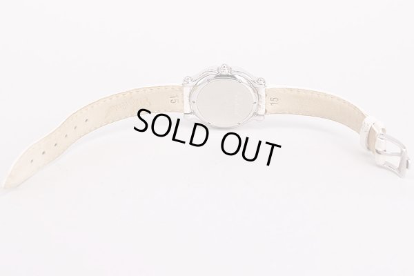 ショパール　ハッピースポーツ　２４／８９４６　スノーフレーク　白雪結晶文字盤　革ベルト