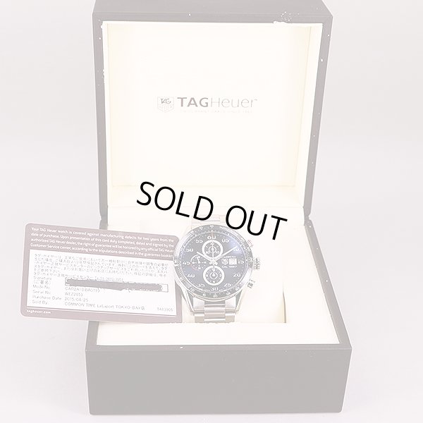 タグホイヤー　カレラ　クロノ　ＣＡＬ１８８７　ＣＡＲ２Ａ１０　紺文字盤　箱・保証書