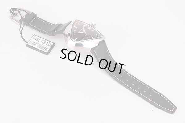 ハミルトン　ベンチュラ　エルビス８０　Ｈ２４５５１０　黒文字盤　革ベルト状態