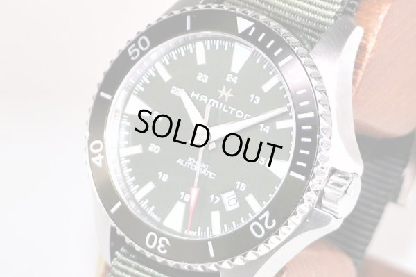 ハミルトン　カーキ　ネイビー　スキューバ　Ｈ８２３７５０　カーキ文字盤　サイド拡大