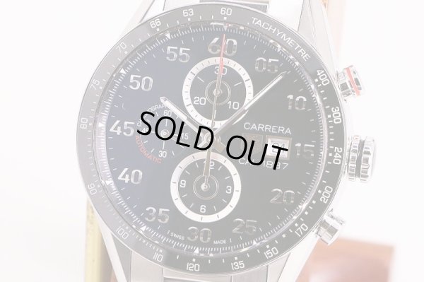 タグホイヤー　カレラ　クロノ　ＣＡＬ１８８７　ＣＡＲ２Ａ１０　紺文字盤　サイド拡大